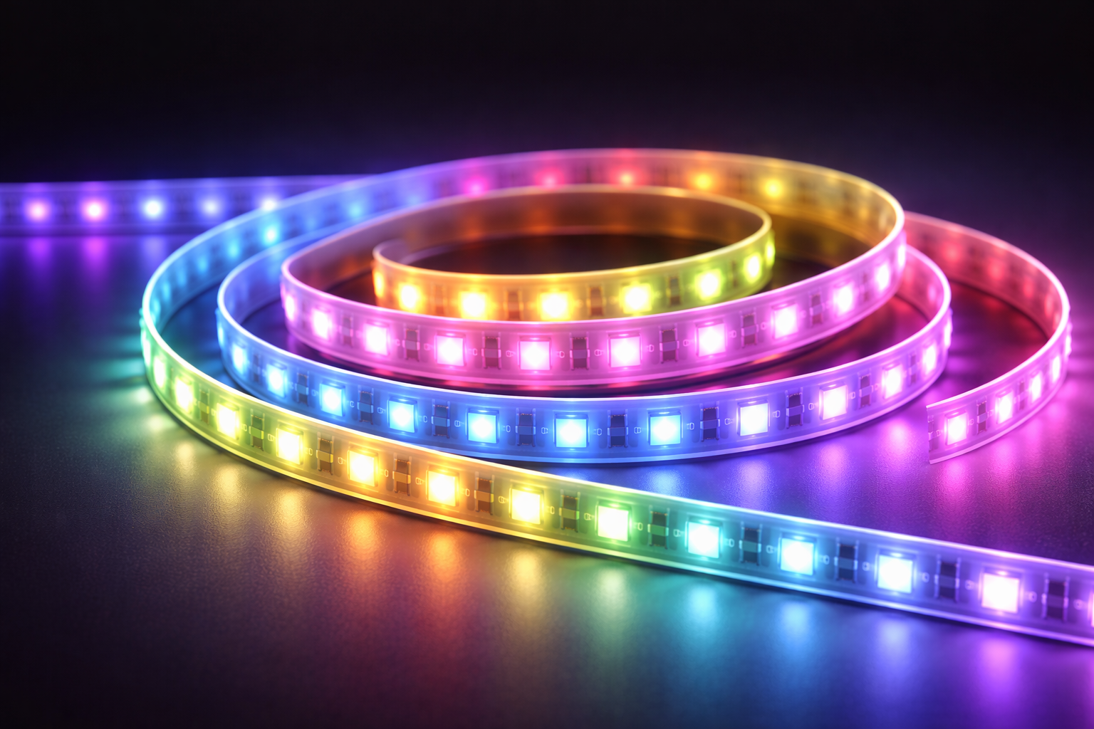 Color-changing RGB LED lighting used in Harmonic Egg sound and light therapy environments